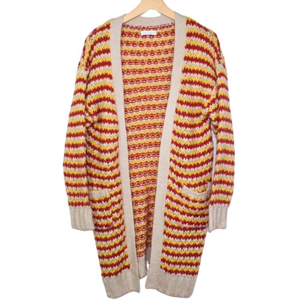 Coco and Jaimeson womens cardigan size M crochet oversized open front long cozy